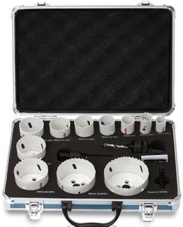 Makita Bim Hole Saw Kit 11pc Set (19, 22,25,29,35,38,44,51,57,65,75mm)
