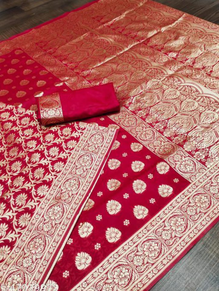 Woven Banarasi Cotton Silk Saree