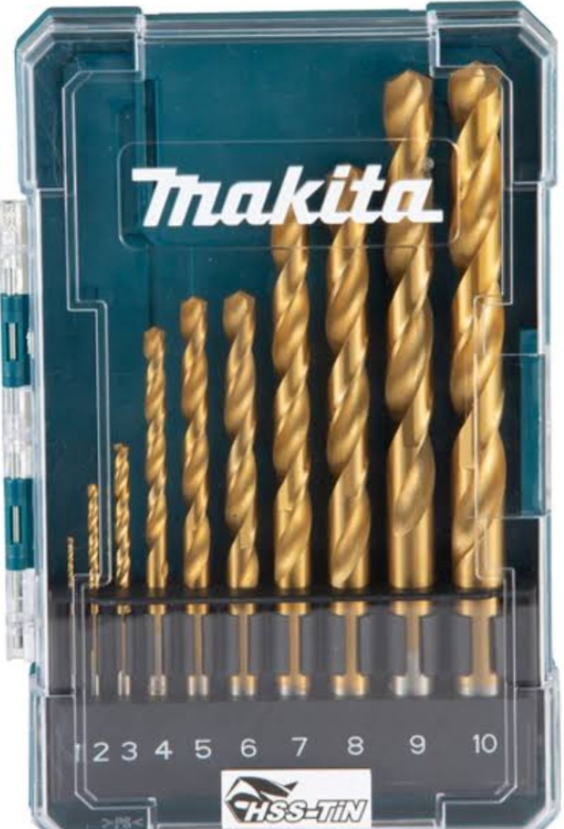 Makita HSS-Tin Metal Drill 1/4 "-4" (10pc)