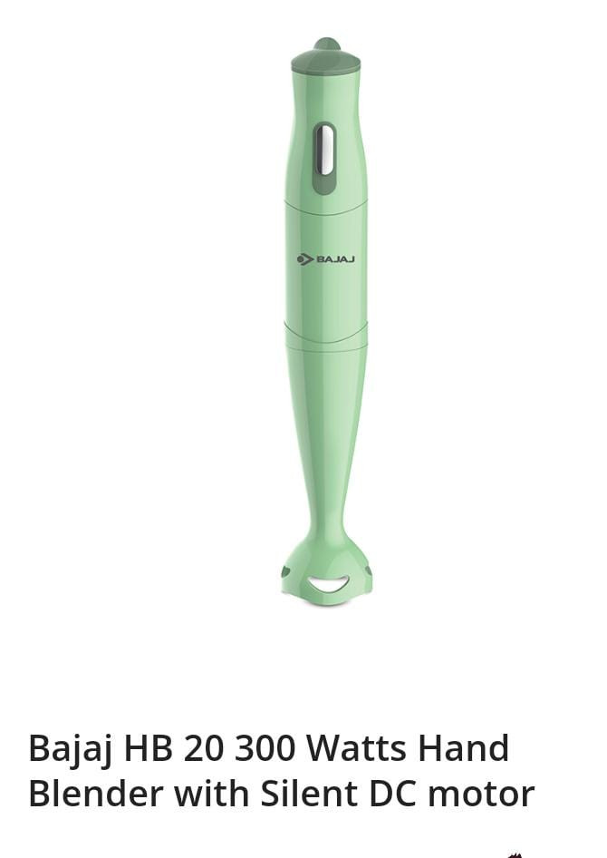 BAJAJ HB 20 300 W Hand Blender  (Green)