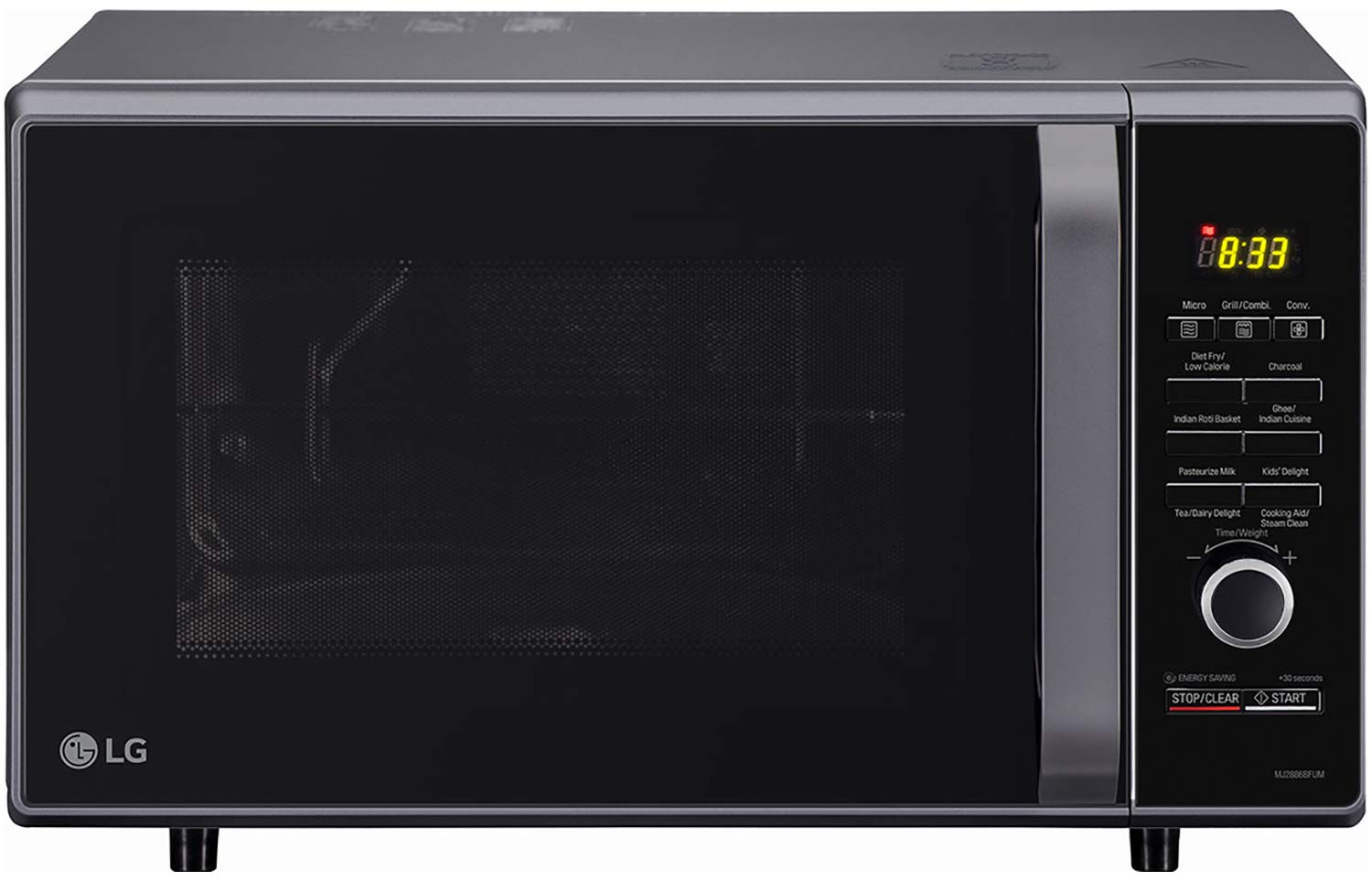 LG 28 L Convection Microwave Oven  (MC2846BV, Black)