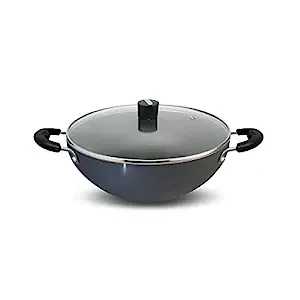 Bajaj Ebony Nst Kadhai With Lid 28cm With IB(NIESK28WL)