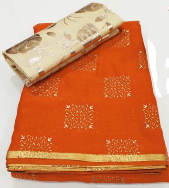 Printed Chiffon Saree