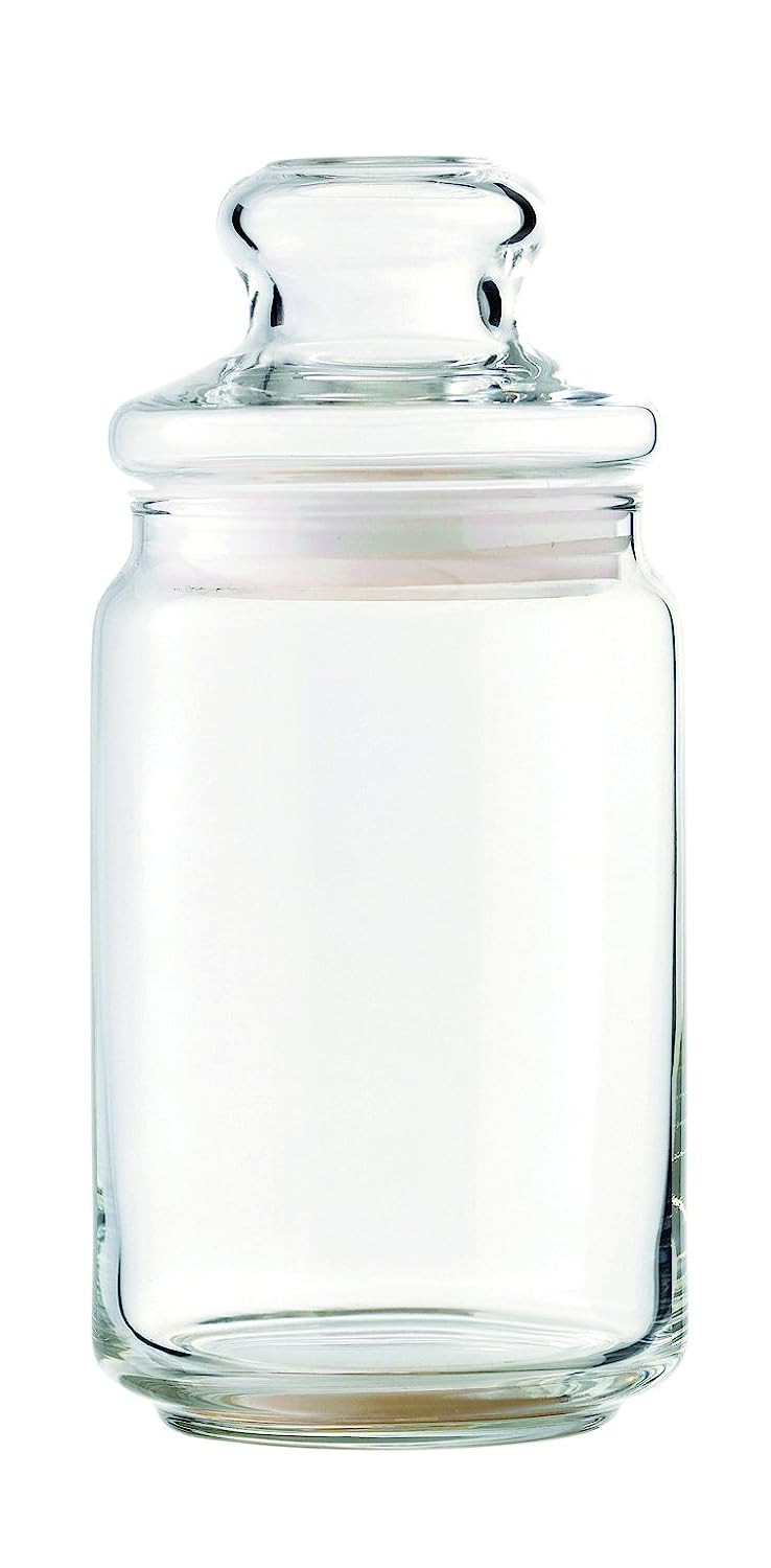 Ocean POP 5B02536G0000 Glass Jar Set, 1 Litre, Set of 6, Transparent