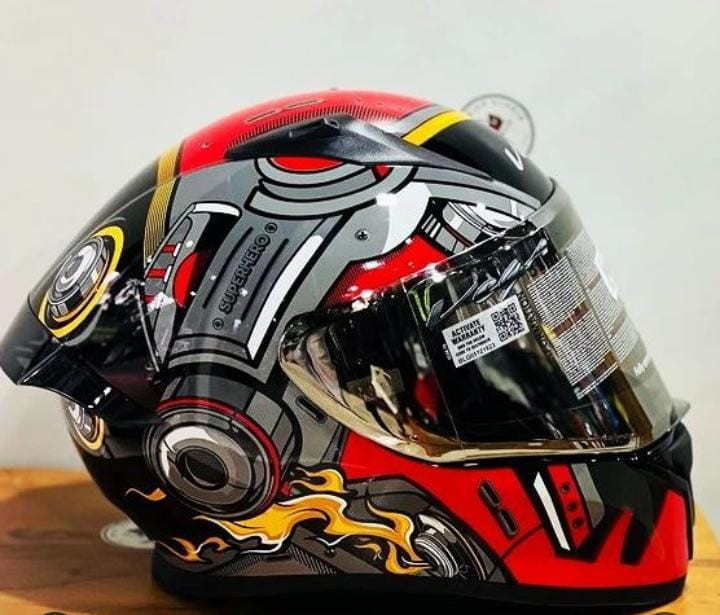 Vega ABS material ISI printed helmet with rainbow VI